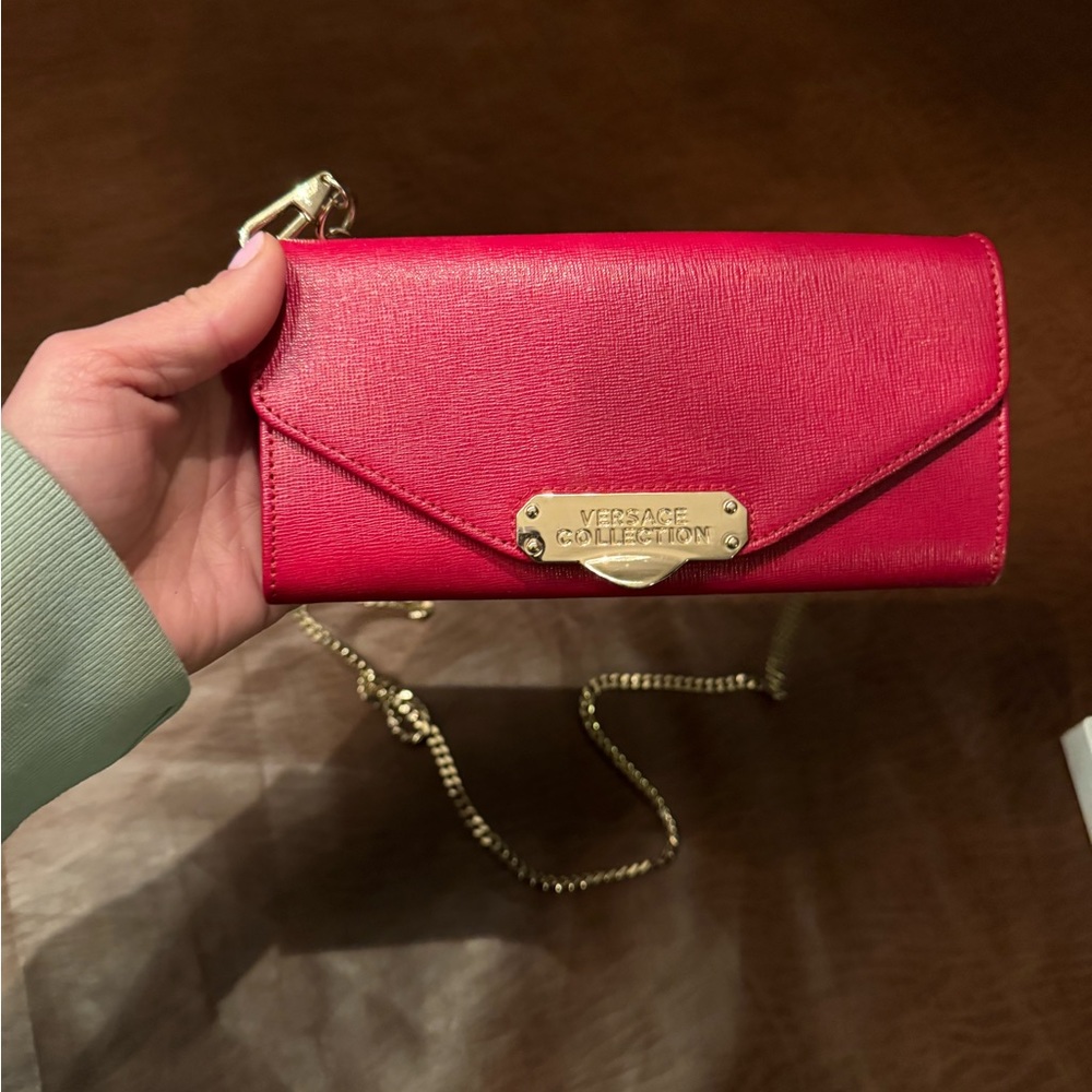 Versace Collection Red Clutch - image 8